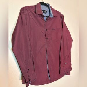 Boss by Hugo Boss, red patterned classic-fit men's shirt, Men's‎ 40 M